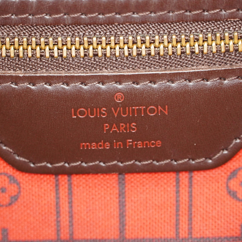 Louis Vuitton Neverfull MM N51105 Damier Ebene Brown Tote Bag Used 07E133960027