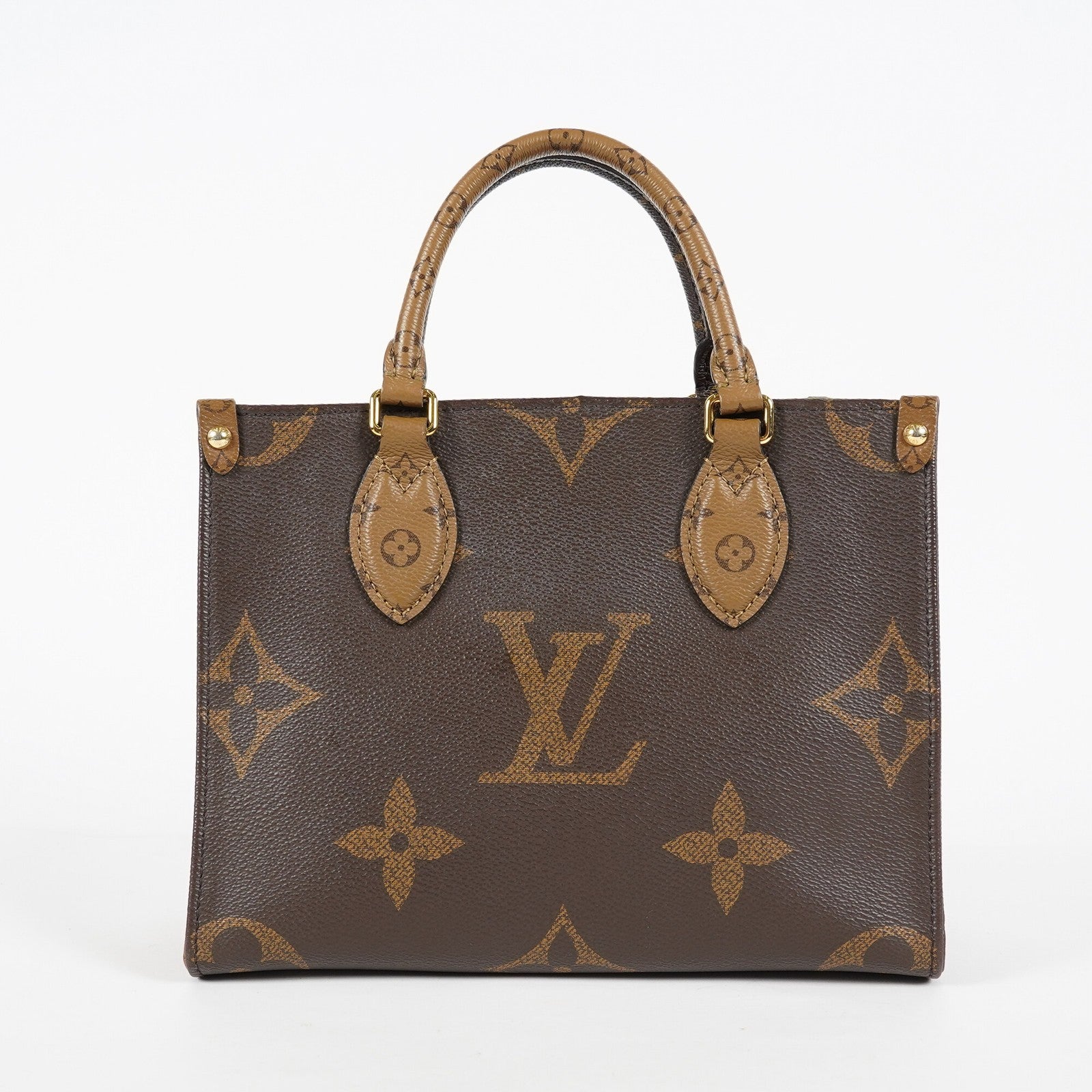 Louis Vuitton OnTheGo PM Monogram Reverse Canvas Tote M46373 Brown 07E0920130030