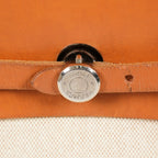 Hermes Herbag Ado PM Backpack Beige Canvas Leather 2way Bag Used 07E404730012