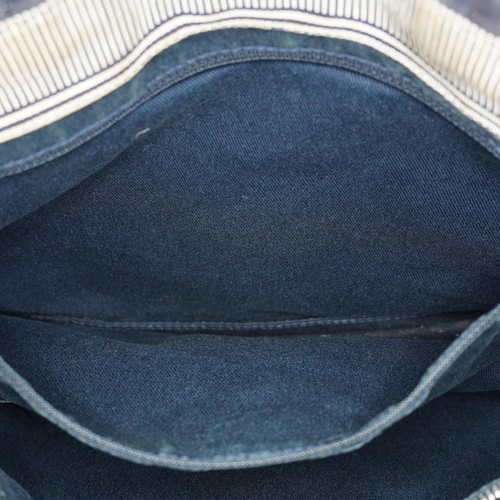 Chanel Coco Canvas Leather 2WAY Tote Bag 40cm Navy Used Vintage 07E019020027