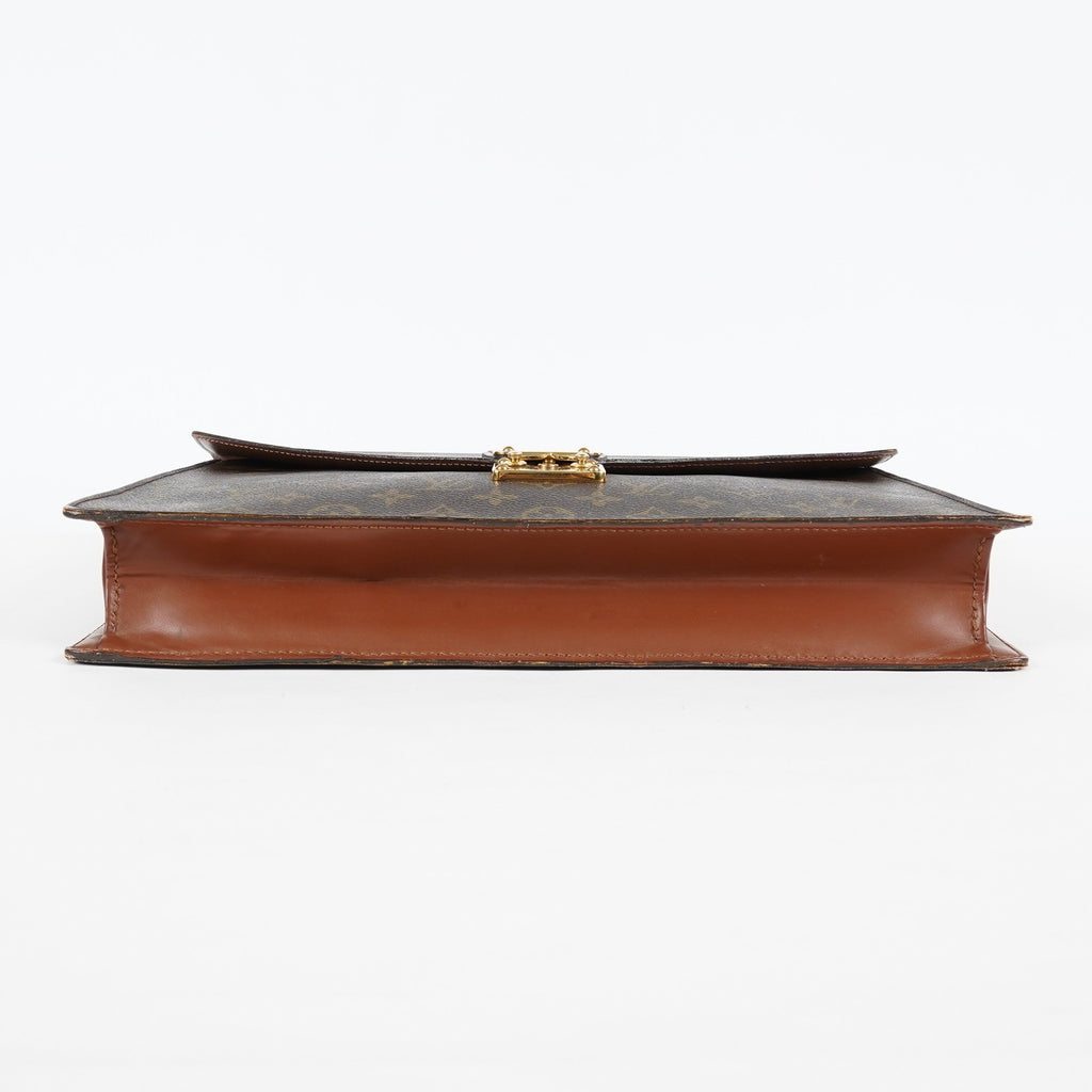 Louis Vuitton M53331 Monogram Briefcase Business Bag Brown Vintage 08A011944803