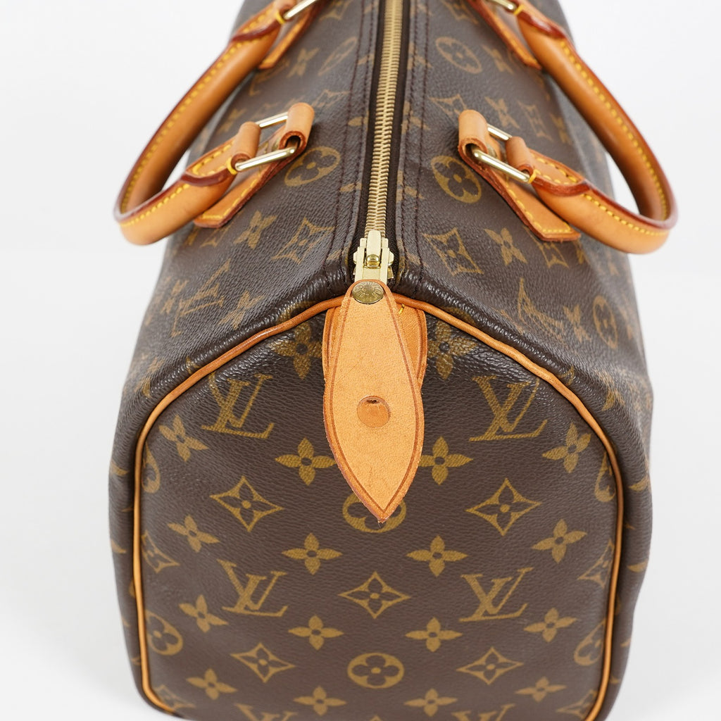 Louis Vuitton Speedy 30 Monogram Canvas Handbag Brown Used M41526 07A188980424