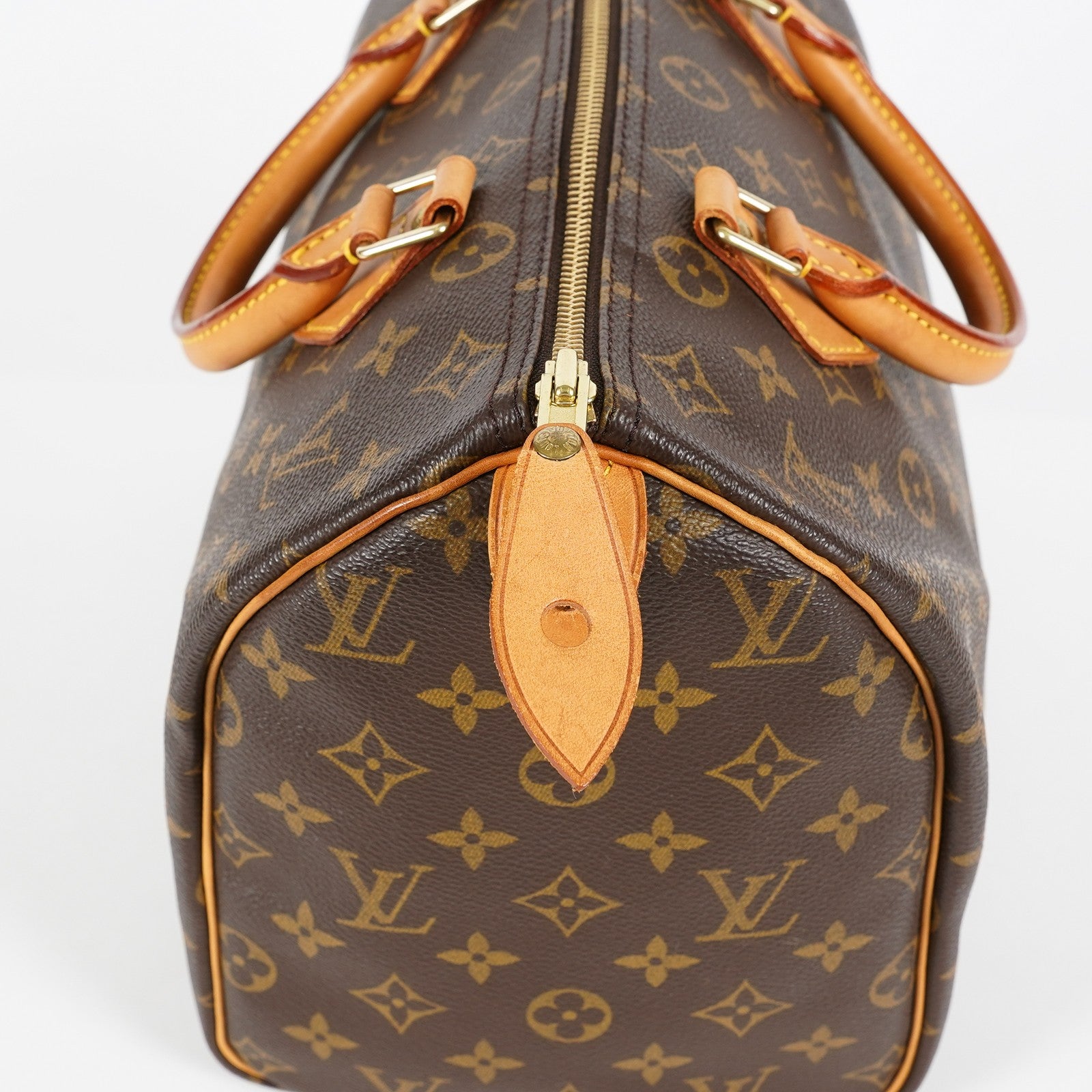 Louis Vuitton Speedy 30 Monogram Canvas Handbag Brown Used M41526 07A188980424