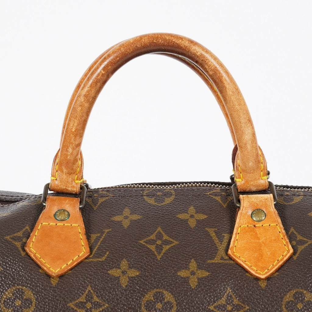 Louis Vuitton Speedy 35 Monogram Brown Boston Hand Bag M41524 Used 08E104070012