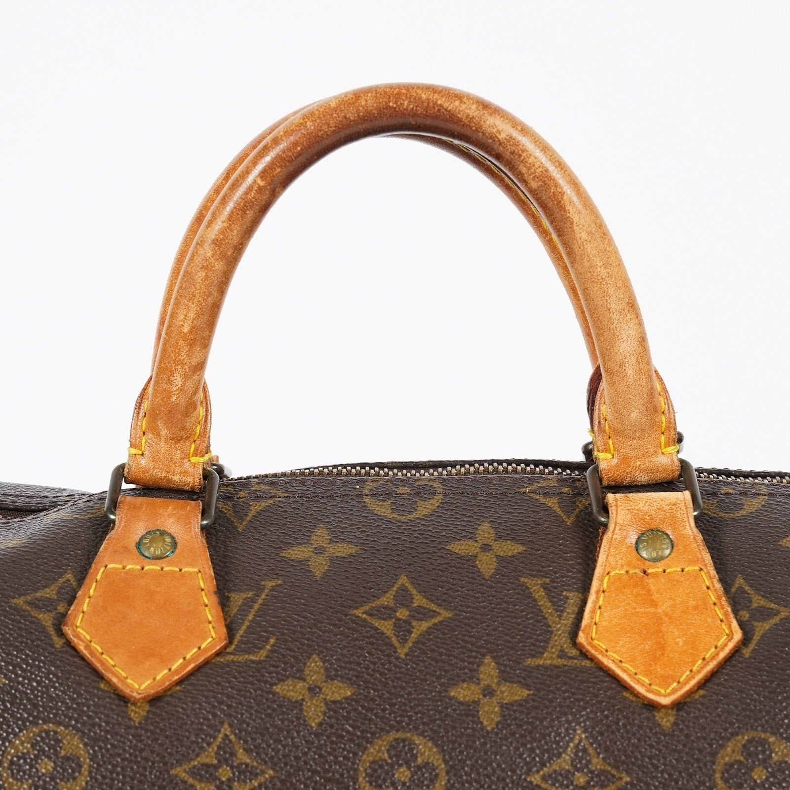 Louis Vuitton Speedy 35 Monogram Brown Boston Hand Bag M41524 Used 08E104070012