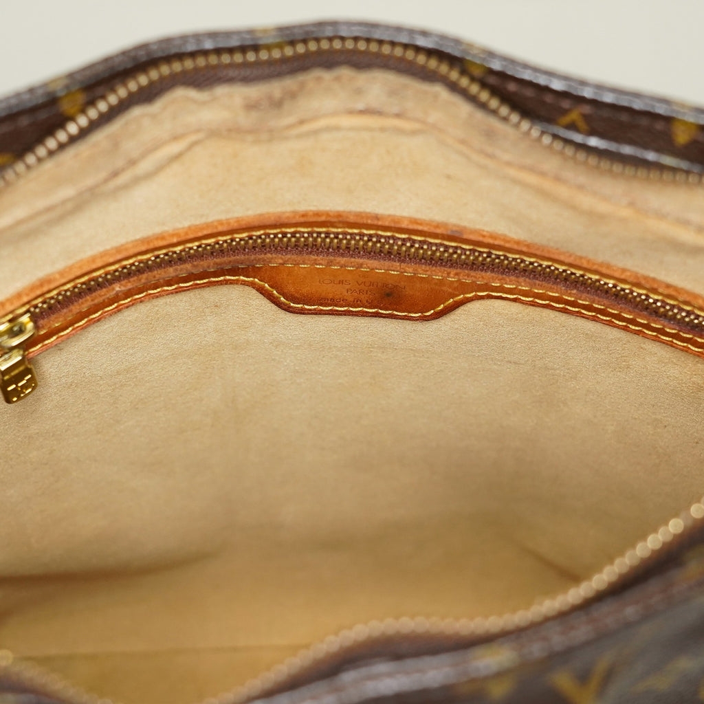 LOUIS VUITTON Looping GM Shoulder Bag Monogram Leather Brown M51145 05E053465029