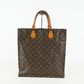 Louis Vuitton Sac Plat M51140 Monogram Canvas Brown Used Tote Bag 09E192530010