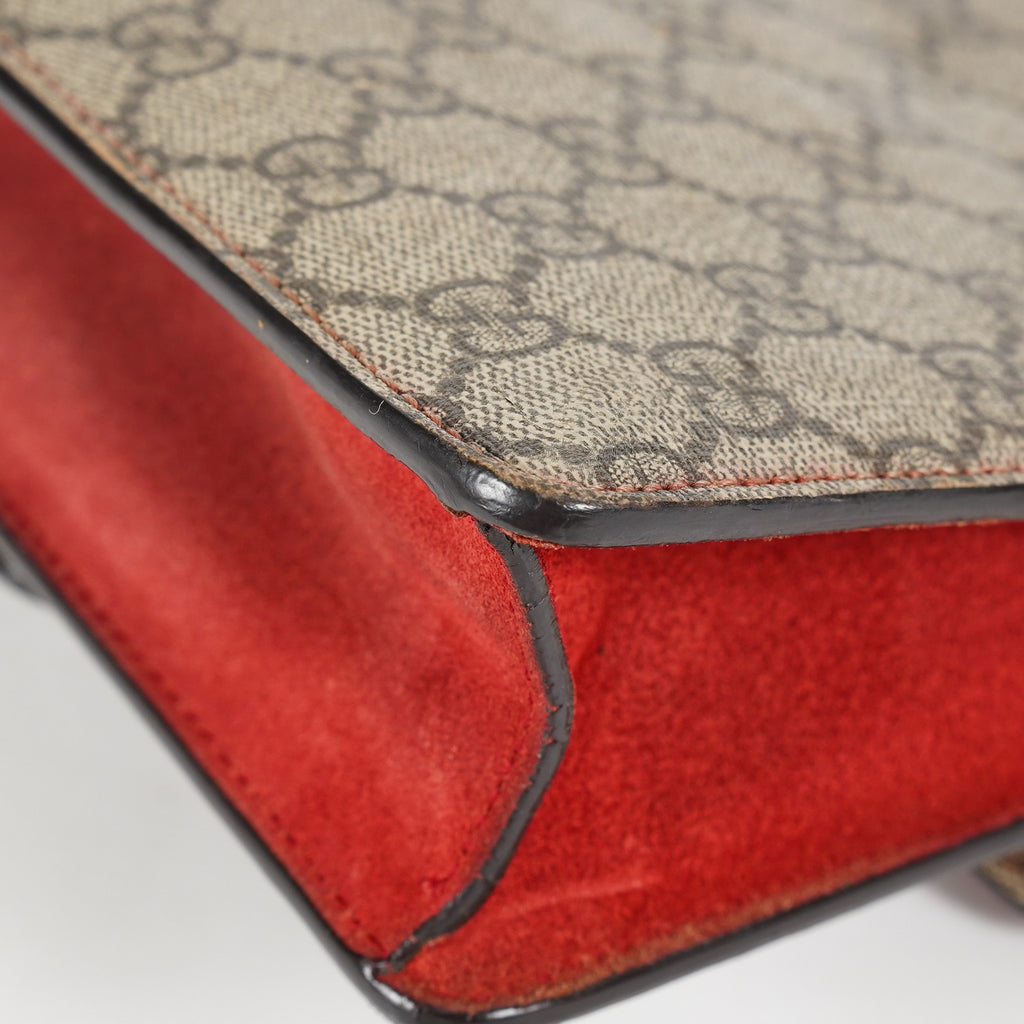 Gucci Dionysus GG Supreme Mini 20cm Shoulder Bag 421970 Beige Red 08E165720020