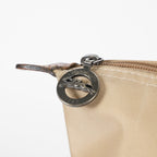 Longchamp Le Pliage Handbag Beige Nylon Leather Trim Tote Bag Used 08M42396617