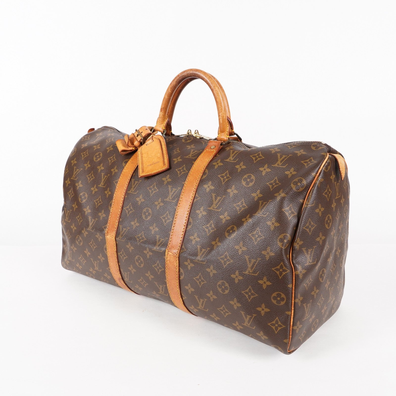 LOUIS VUITTON Keepall 50 Monogram Boston Bag Brown vintage M41426 05E274290013