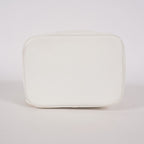 Chanel Caviar Skin White Vanity Case Cosmetic Pouch CC Logo Used 06E105830030