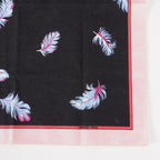 Hermes Carre 45 100% Cotton Napkin, Black with Blue, 03E13825017