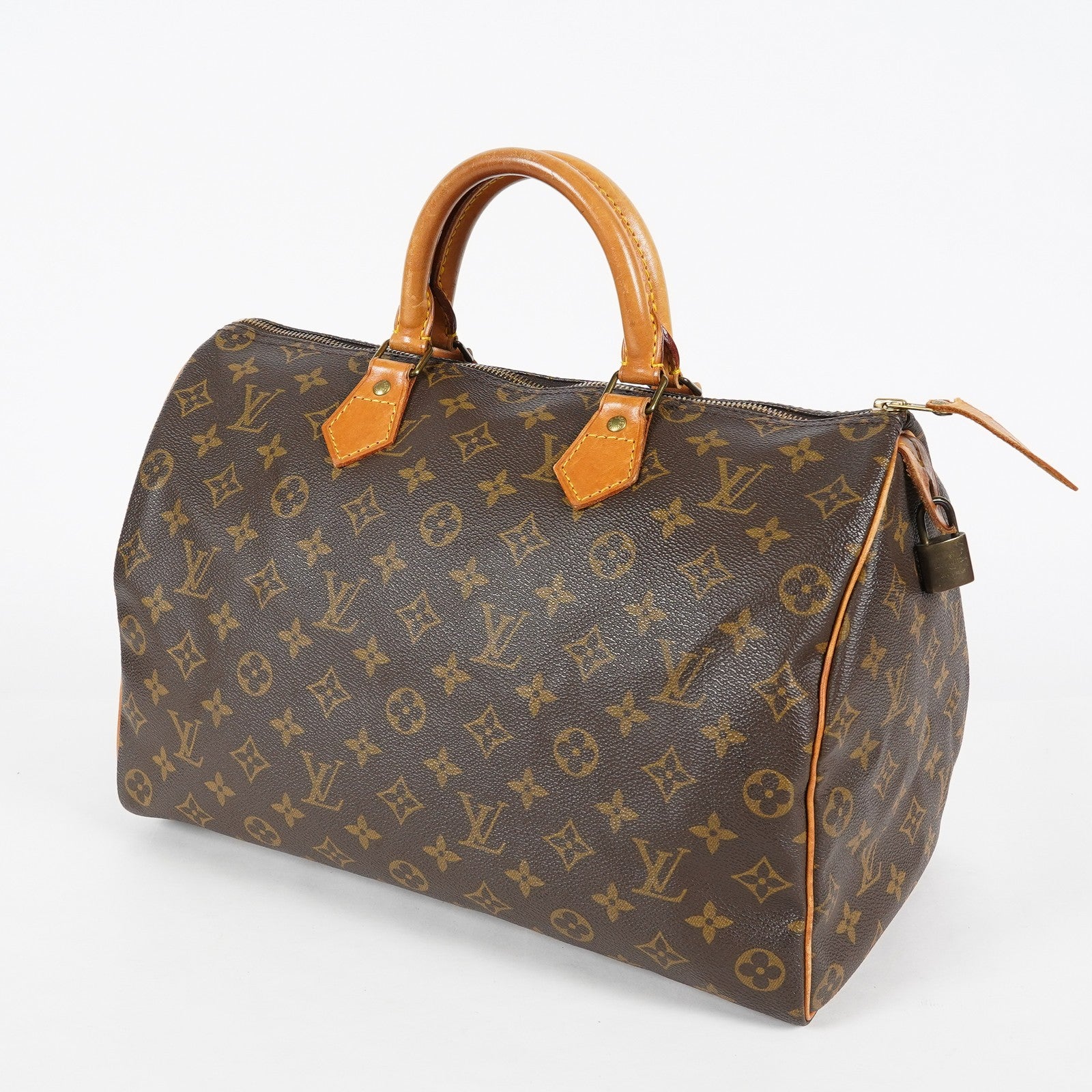 Louis Vuitton Speedy 35 M41107 Monogram Brown Hand Bag Used Vintage 07E076710016