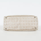 Chanel Travel Line Tote Bag Beige Nylon Leather Used Handbag 09M351246308