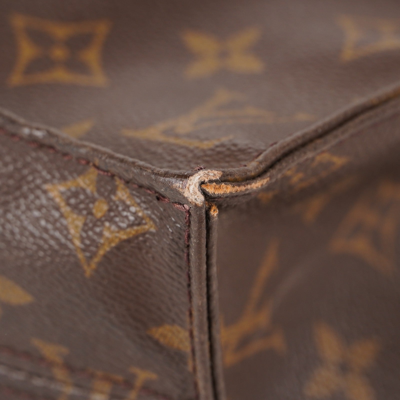 LOUIS VUITTON Sac Plat Handbag Monogram Canvas Brown M51140 06E441980004