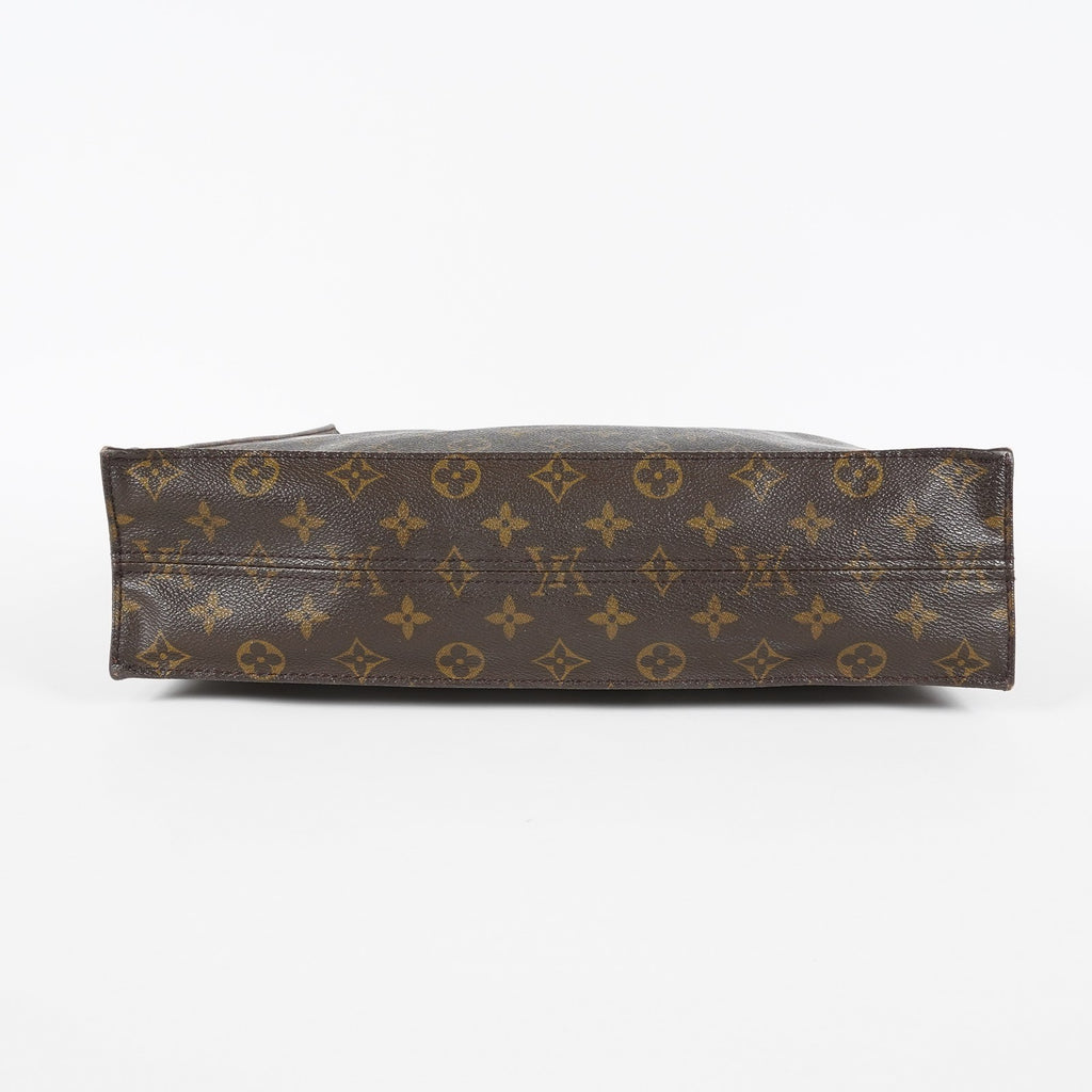 Louis Vuitton Sac Plat M51140 Monogram Brown Tote Bag Used Vintage 07E052310019