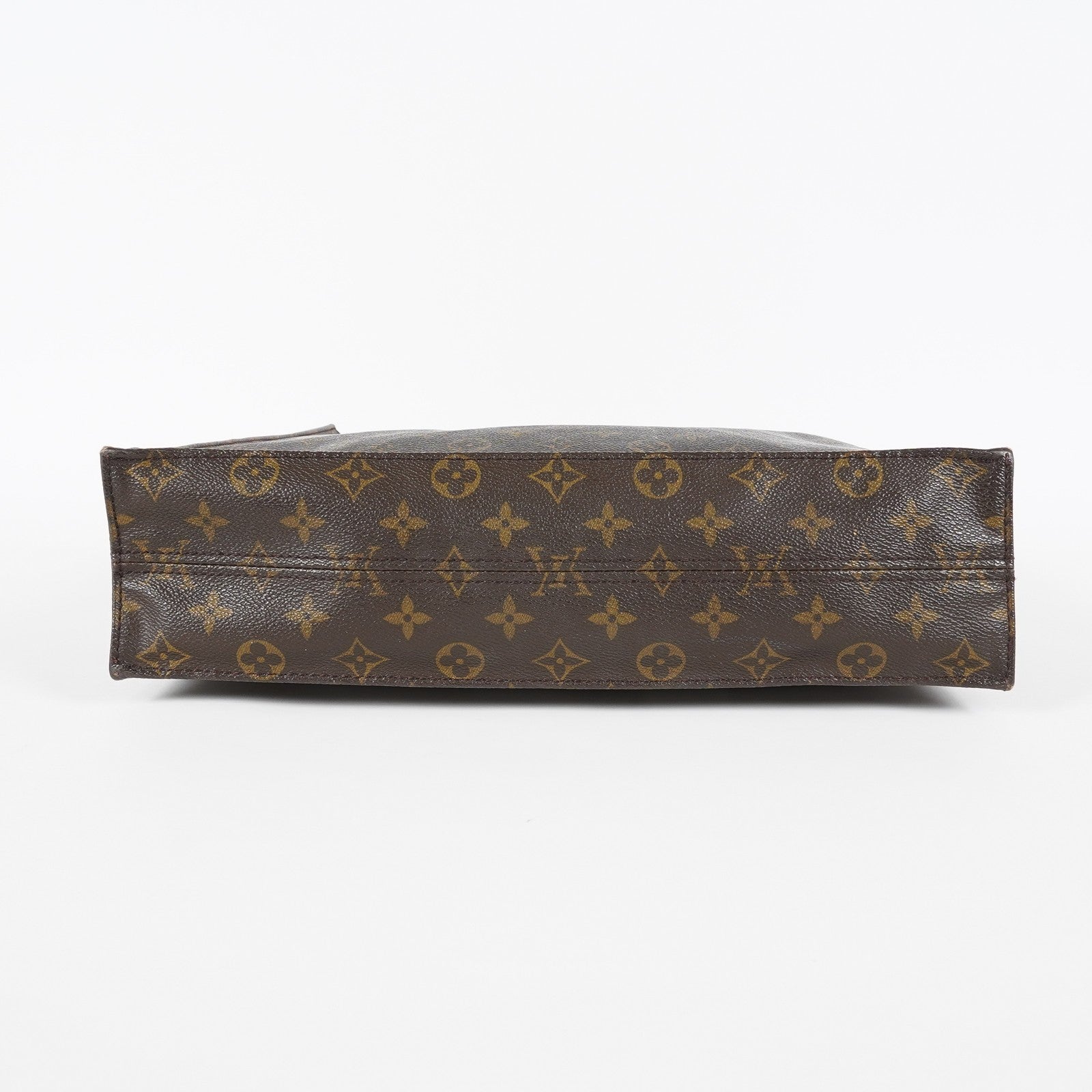 Louis Vuitton Sac Plat M51140 Monogram Brown Tote Bag Used Vintage 07E052310019