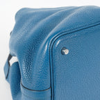 Hermes Picotin Lock MM Taurillon Clemence Leather Bag Blue Used 07E2822660025