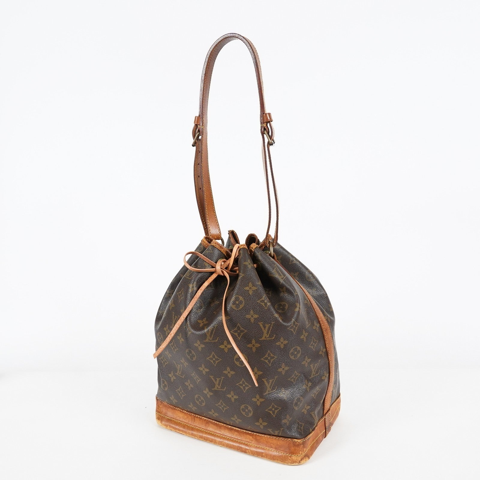 Louis Vuitton Noe M42224 Monogram Canvas Brown Drawstring Bag Used 07A172688431