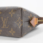 Louis Vuitton M47515 Pochette Cosmetique Monogram Brown Canvas Used 08A07715003