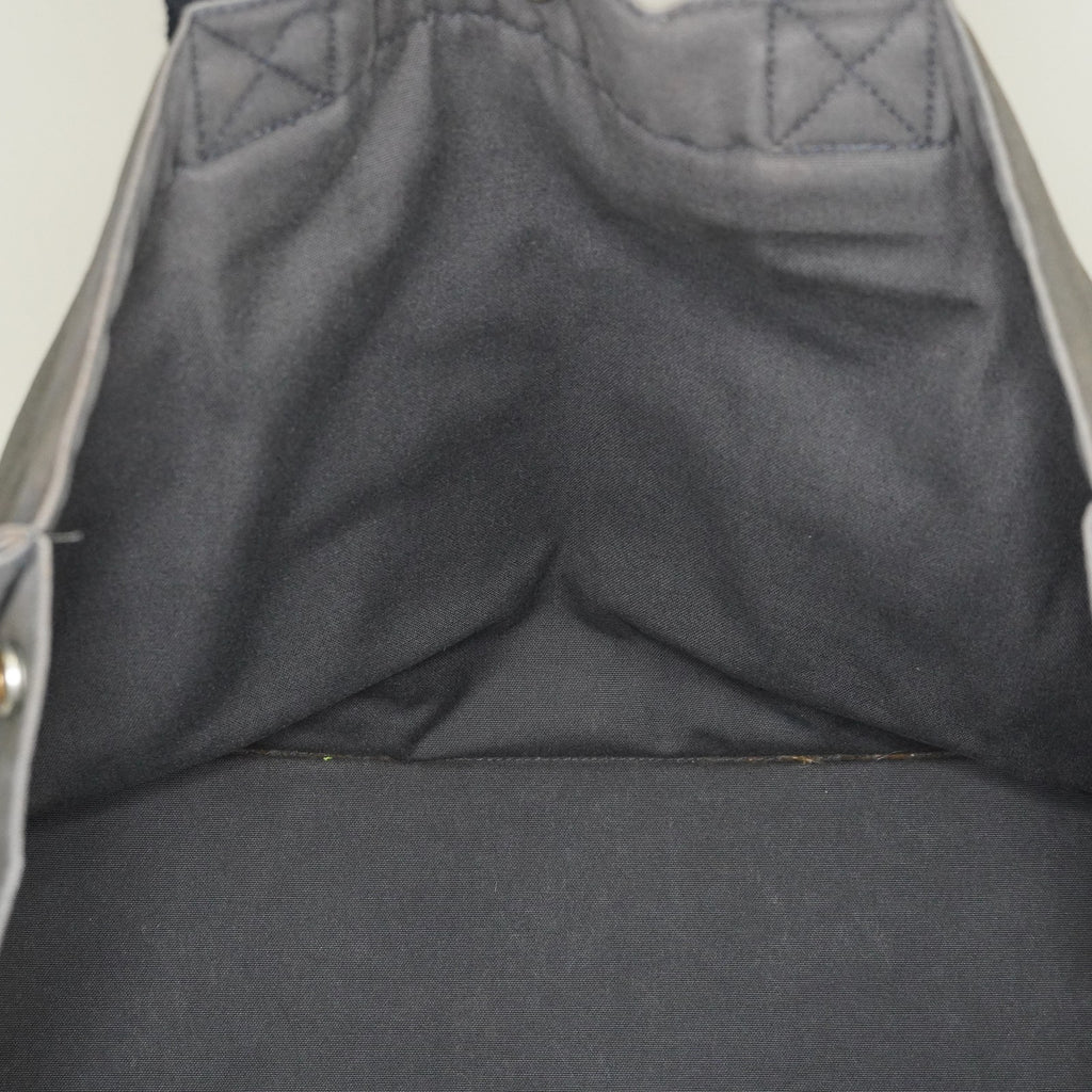 Hermes Fourre-Tout GM Gray Black Canvas Tote Bag Purse Used Vintage 08E11825007