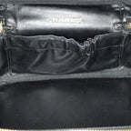 Chanel Caviar Skin CC Vanity Bag Black Leather Used Vintage 07E046490027