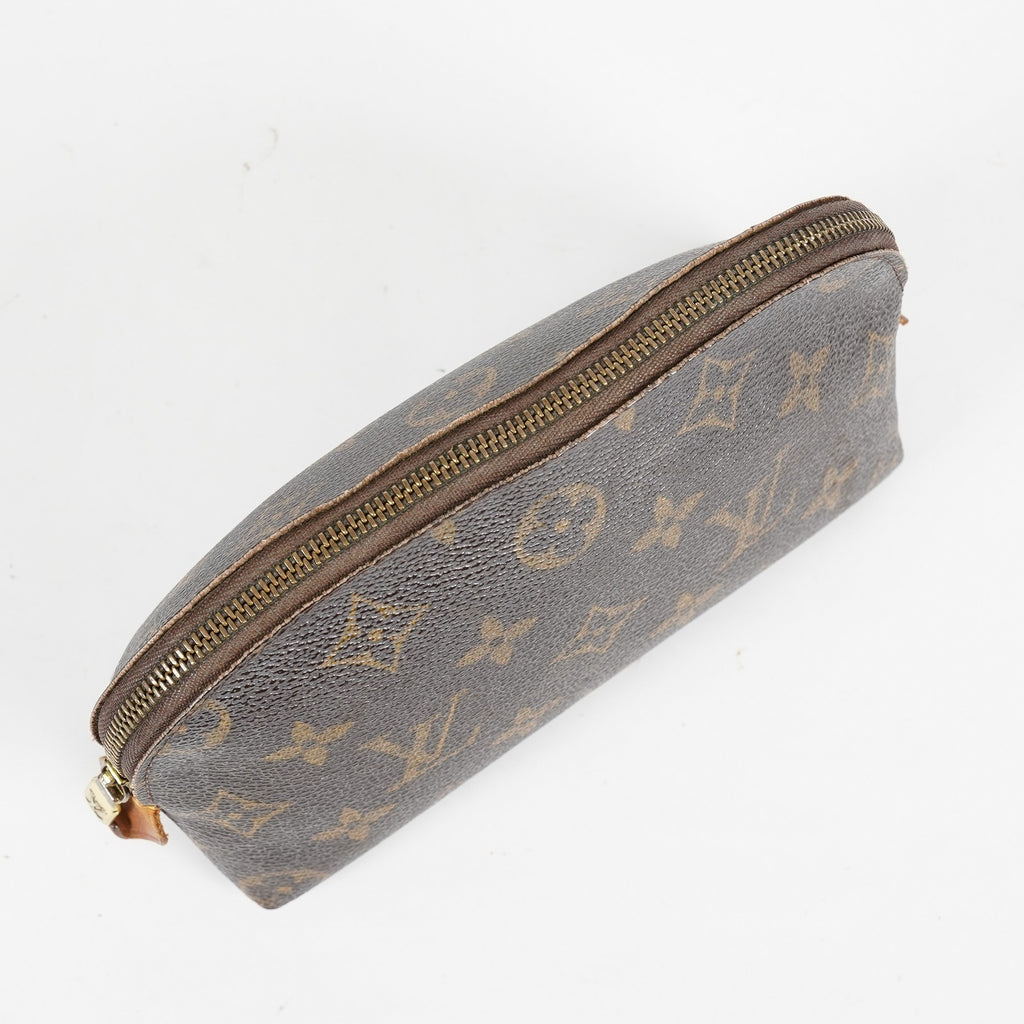 Louis Vuitton M47515 Pochette Cosmetique Monogram Brown Canvas Used 08A07715003