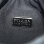 Prada Nylon Pouch 25cm Black Tessuto Clutch Accessory Bag Used 08E132310024