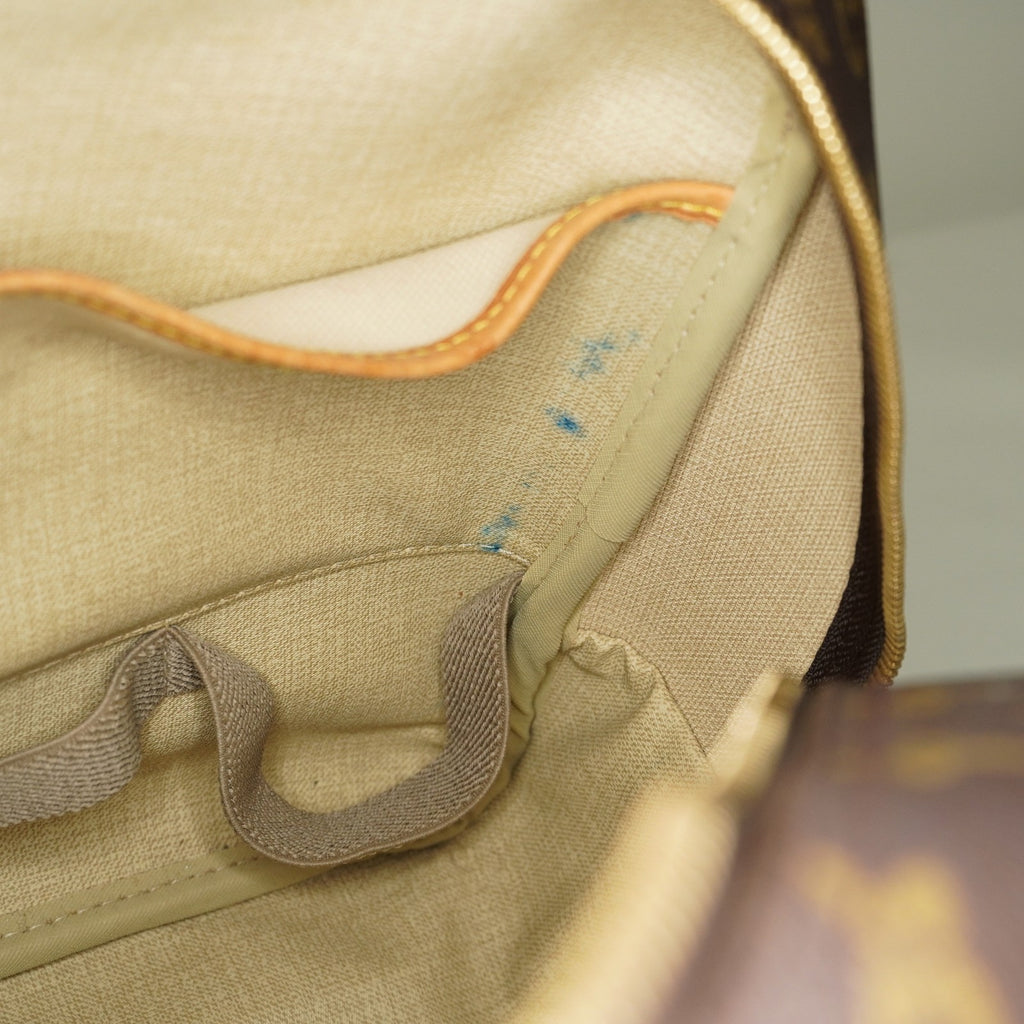 Louis Vuitton Monogram Deauville M47270 Hand Bag Brown Used Vintage 07A082288024