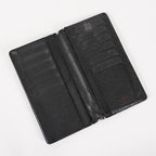 Louis Vuitton LV Long Wallet Portefeuille Brazza M63382 Black Epi Auth XY214