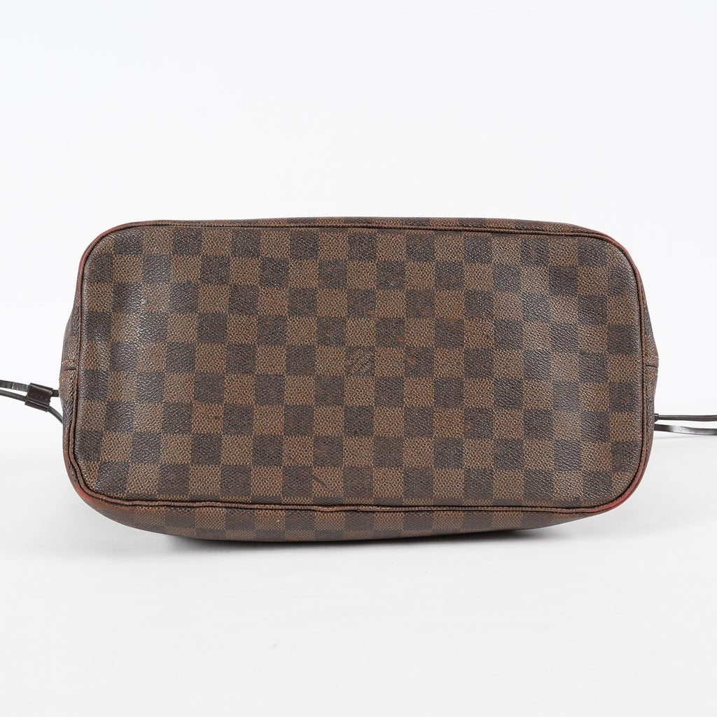 Louis Vuitton N51105 Damier Ebene Neverfull MM Tote Bag Brown Used 07E064730027