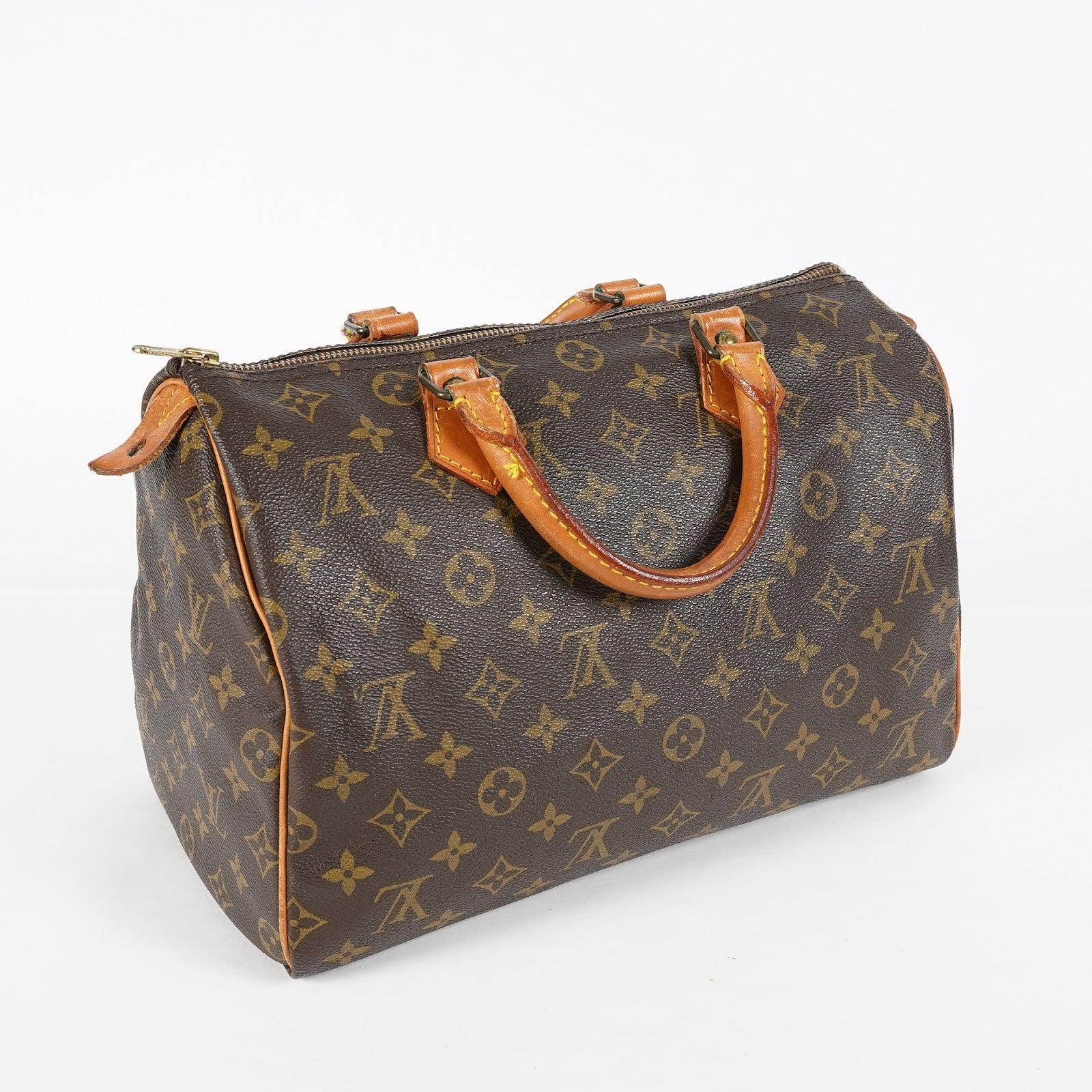 Louis Vuitton Speedy 30 Monogram Canvas Hand Bag Brown Used M41526 08E124070008
