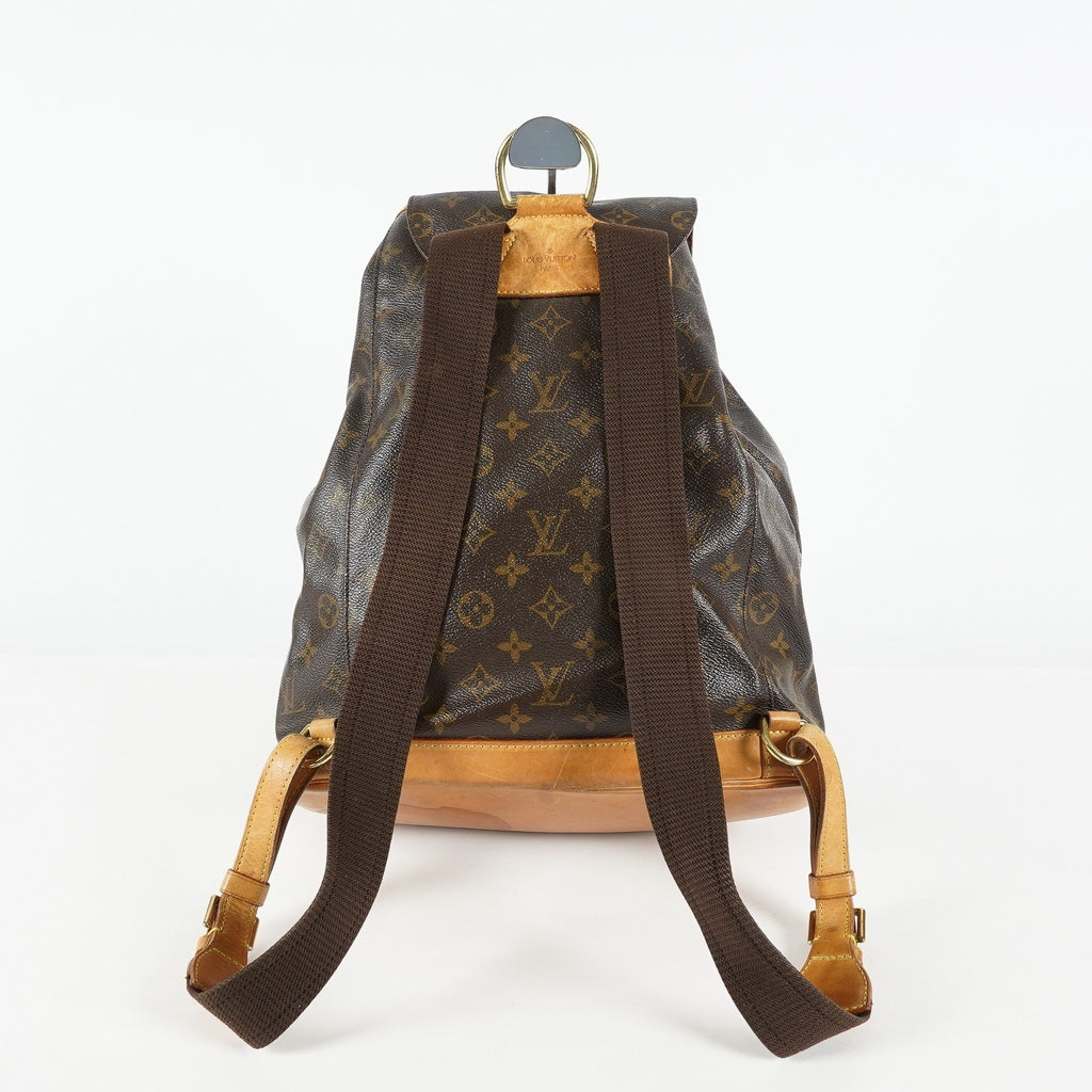 Louis Vuitton Montsouris GM M51135 Monogram Canvas Brown Backpack 09M024532016