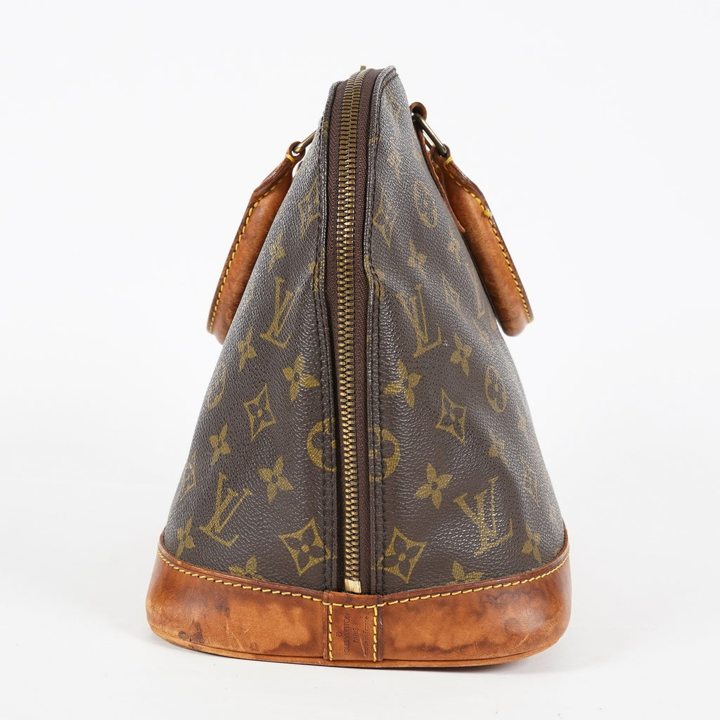 Louis Vuitton Alma PM Monogram Canvas Brown Handbag M51130 Vtg Used 08A242860003
