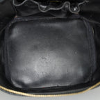 Chanel Caviar Skin CC Vanity Bag 16cm Black Leather Vintage Used 07E016820029