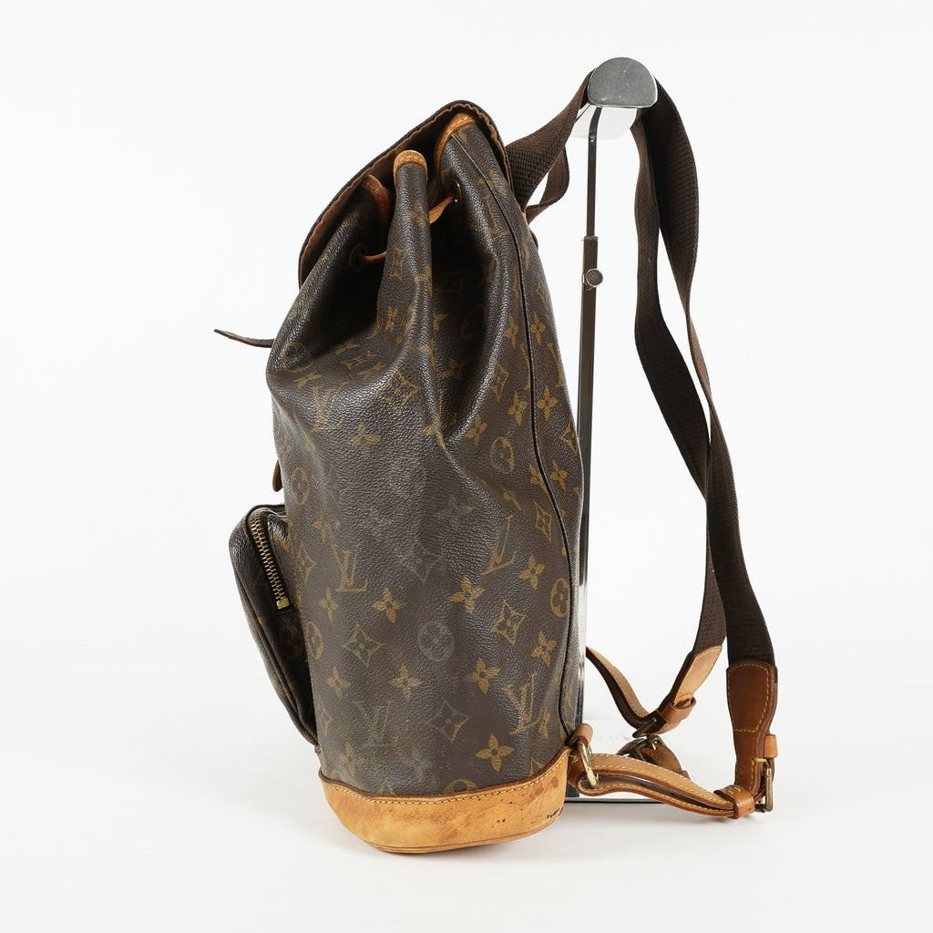 Louis Vuitton Montsouris GM M51135 Monogram Canvas Brown Backpack 09E134510011