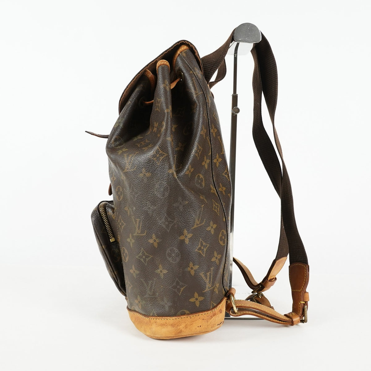 Louis Vuitton Montsouris GM M51135 Monogram Canvas Brown Backpack 09E134510011