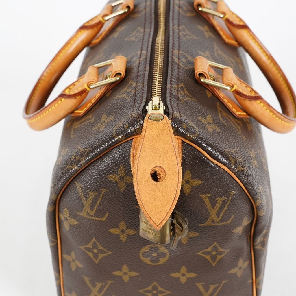 Louis Vuitton Speedy 25 M41109 Monogram Brown Boston Hand Bag Used 07E148030015