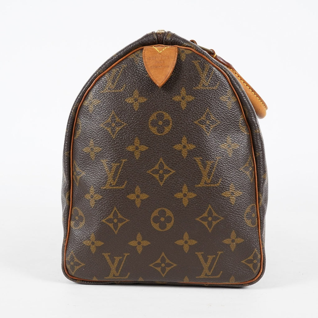LOUIS VUITTON Speedy 30 M41526 Monogram Brown Used Vintage Handbag 08A366063215