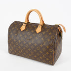 Louis Vuitton Speedy 35 Monogram Brown Canvas Handbag Used M41524 07A266864031