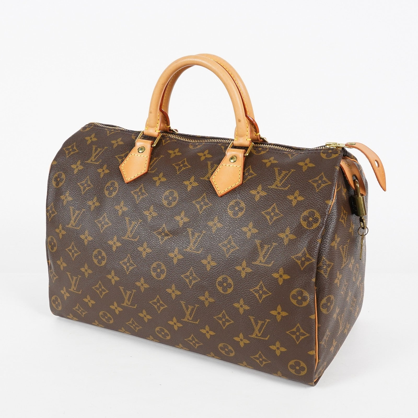 Louis Vuitton Speedy 35 Monogram Brown Canvas Handbag Used M41524 07A266864031