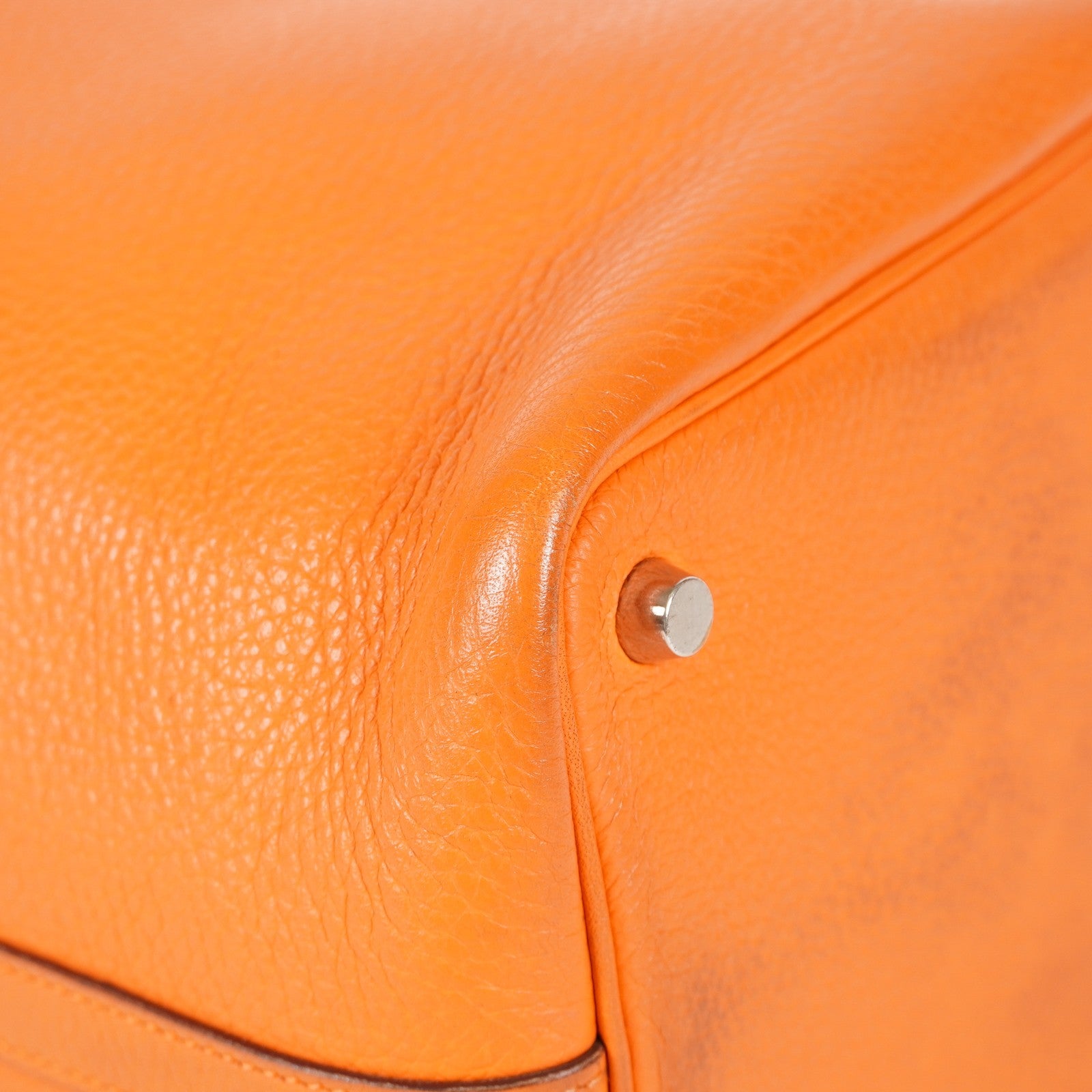 HERMES Picotin PM 18 Taurillon Clemence Orange Handbag Bag 05E0119250016