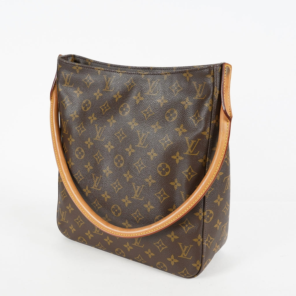 Louis Vuitton Looping GM M51145 Monogram Canvas Shoulder Bag Brown 09E143300002