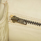 CHANEL Vintage V Stitch Flap Chain Shoulder Bag 25cm Beige Lambskin 08E077370012