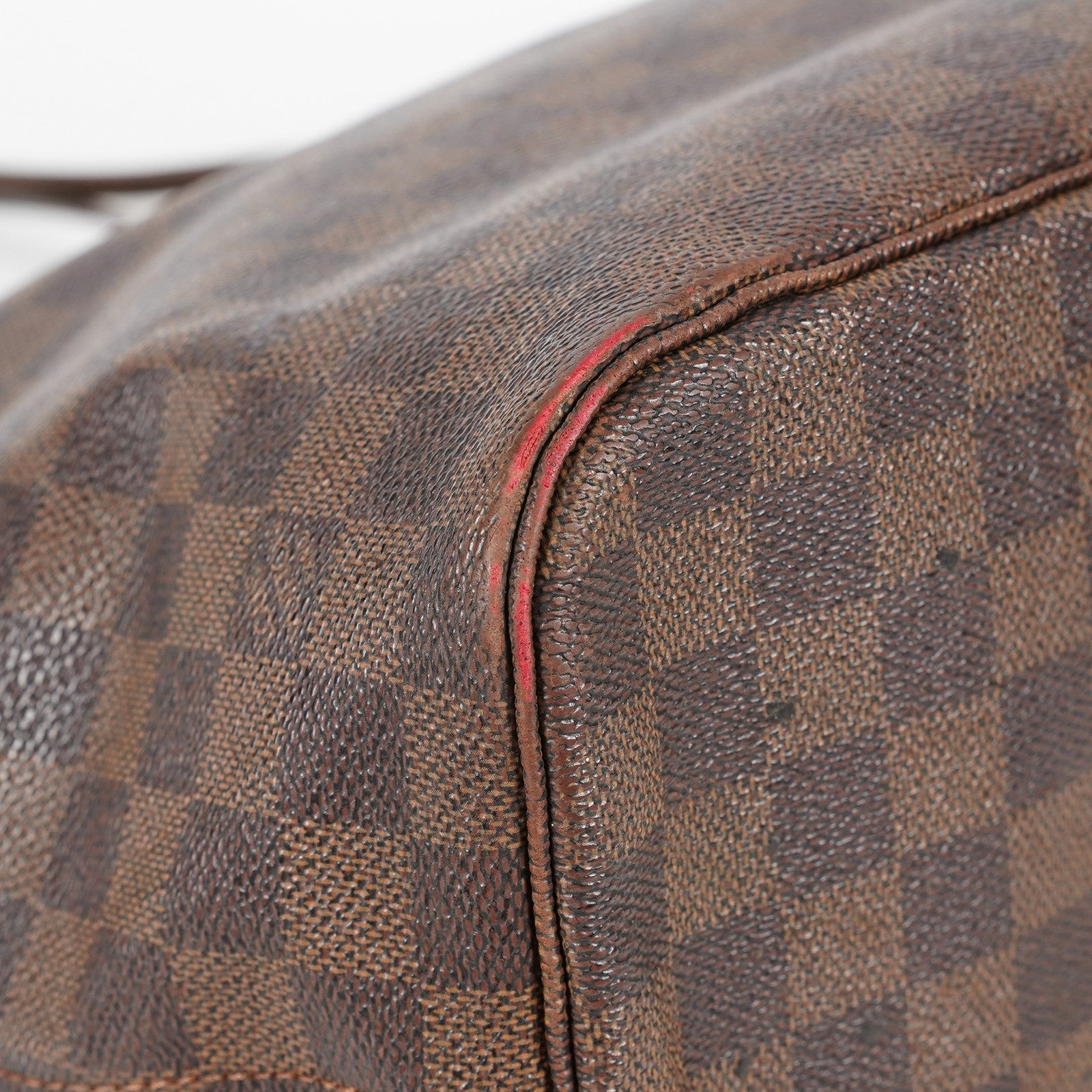 Louis Vuitton N51105 Damier Ebene Neverfull MM Tote Bag Brown Used 07E064730027