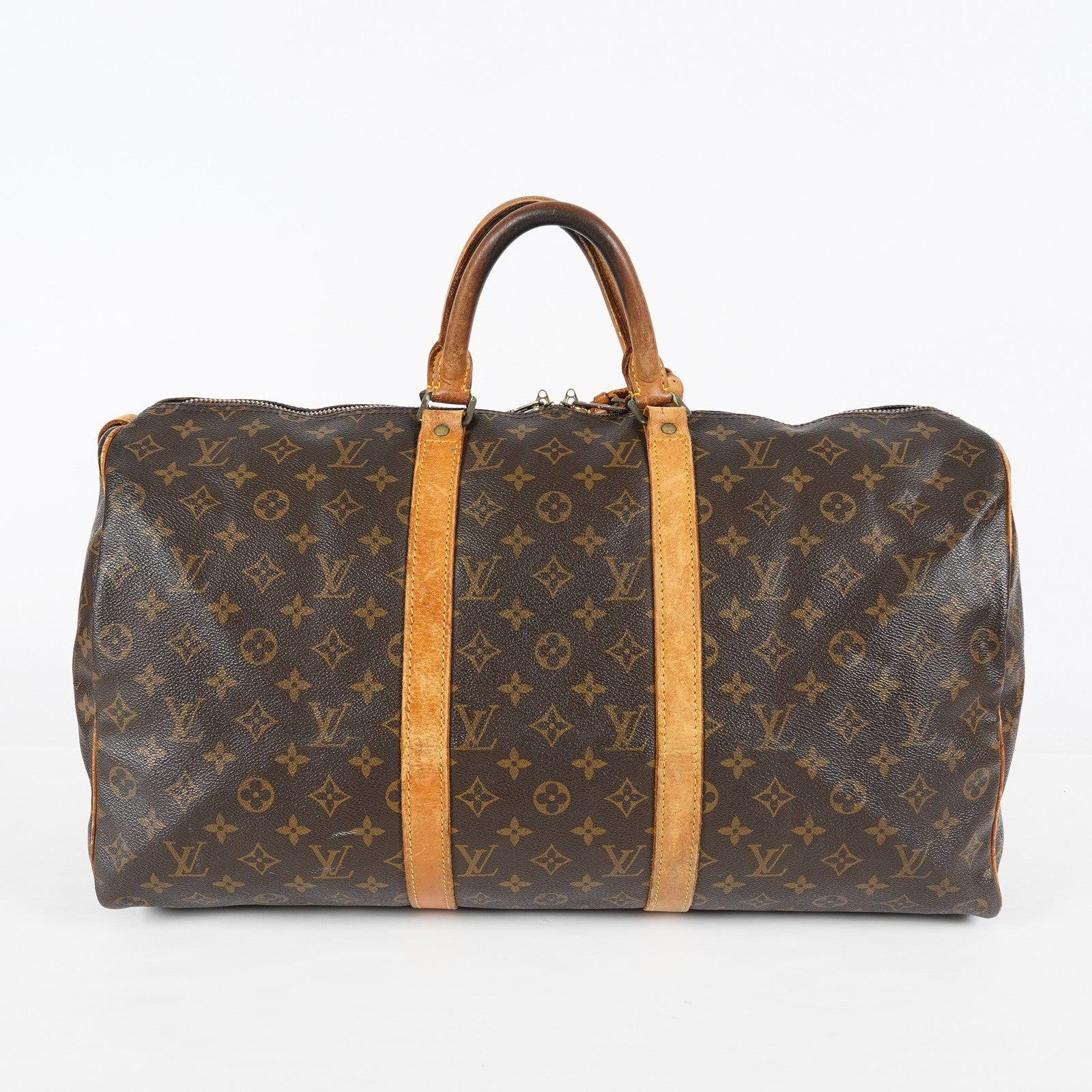 Louis Vuitton Keepall 50 Monogram Brown Duffle Bag M41426 Used 08E163630007