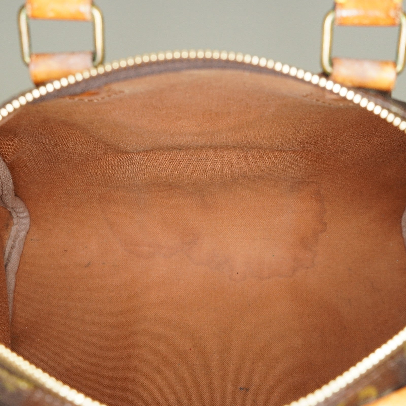 Louis Vuitton Speedy 25 M41528 Monogram Canvas Boston Handbag Brown 07E057150004