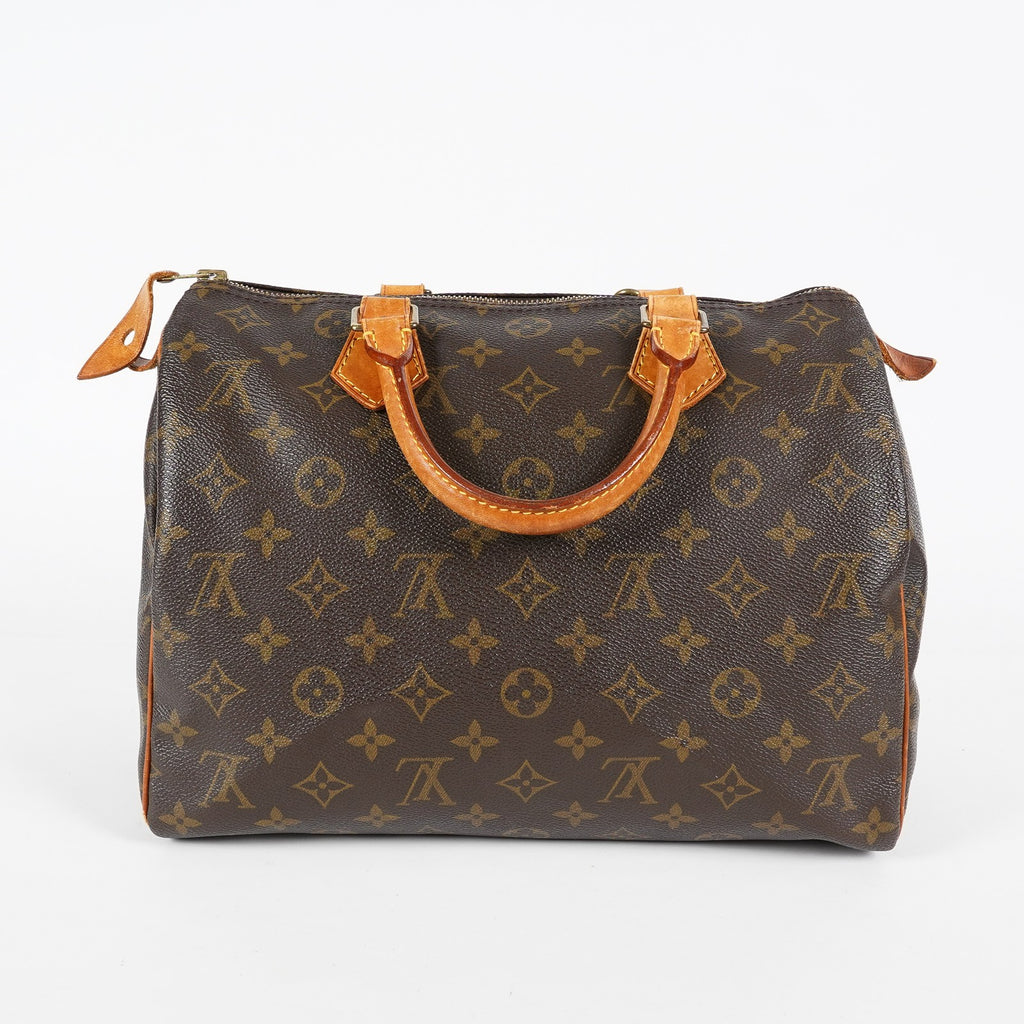 Louis Vuitton Monogram Speedy 30 Boston Handbag Brown Canvas M41526 07E067040029