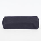 Hermes Herbag Cabas MM Navy Canvas Blue Leather Tote Hand Bag Used 08E043960012