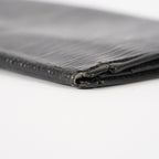 Louis Vuitton LV Long Wallet Portefeuille Brazza M63382 Black Epi Auth XY214